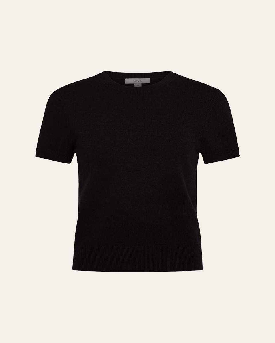 Short-Sleeve Cashmere-Blend Tee
